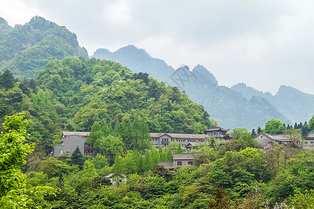 中国武当修道院寺庙宗教国家公园背景图片