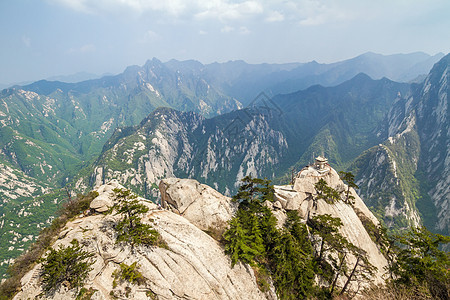 中国华山山山天空树木旅行国家公园图片