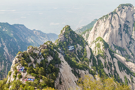 中国华山山山国家树木公园顶峰旅行天空图片