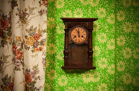 古时墙钟艺术棕色手表祖父历史时间古董木头数字家具图片