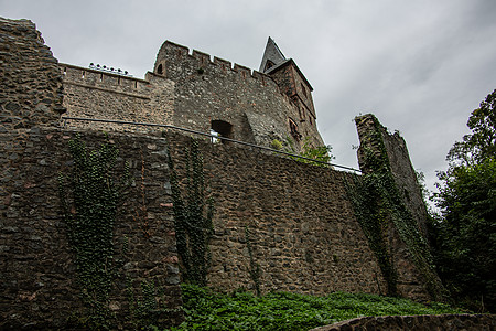 达姆施塔特附近的弗兰肯斯坦堡垒石工城垛城堡遗迹防御墙壁魔术师图片