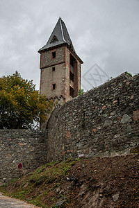 达姆施塔特附近的弗兰肯斯坦堡垒墙壁城垛魔术师城堡石工遗迹防御图片