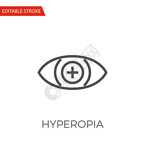 Hyperopia 矢量图标店铺药品插图医生验光屈光度验光师眼睛诊断配镜师图片
