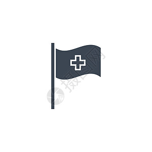 医疗标志相关矢量字形图标生活服务白色医院帮助插图旗帜圆圈情况界面图片