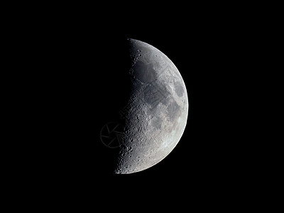 第一季度用望远镜观测到的月亮天文月球天空天文学卫星宇宙月相摄影图片