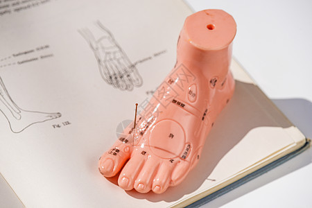 脚模上助步针刺示范工具医疗保健药品宏观研讨会卫生康复治疗作坊背景图片