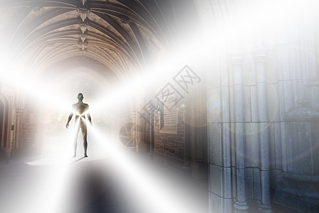 来自别的世界的使者通道灵魂精神光环数字古董旅行隧道城堡天堂图片