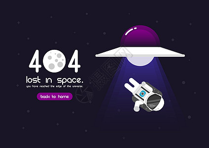 404错误页面服务星星图表宇航员失败警报网址行星横幅科学图片