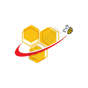 Bee 矢鸟图标插图设计模板生物甲虫标识蜂箱蜂蜜广告飞行装饰品细胞食物图片