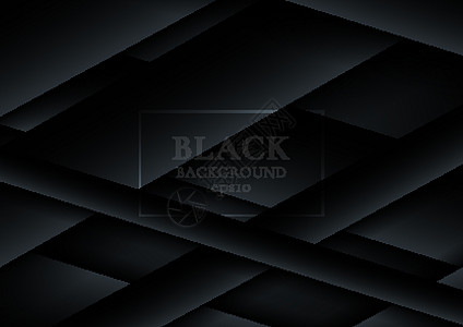 摘要 3D 黑色黑纸截断深暗腹角的重叠层图片