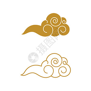 中国云模板矢量 ico天气标识漩涡卡通片节日风暴涂鸦文化装饰品艺术图片