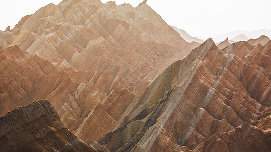 中国亚山地公园的彩虹山脉地质学丹霞场景沙漠条纹砂岩首脑风景旅行远足图片