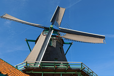 荷兰风车建筑转动高清图片