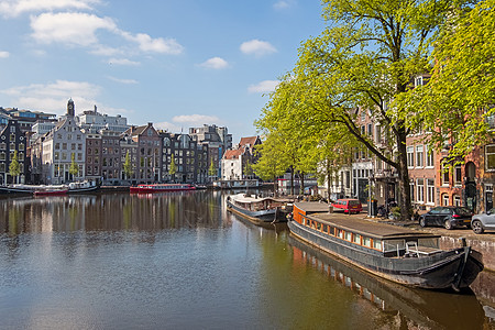 荷兰阿姆斯特丹市风景来自荷兰阿姆斯特丹旅游房子城市建筑景观文化首都历史旅行住宅区图片