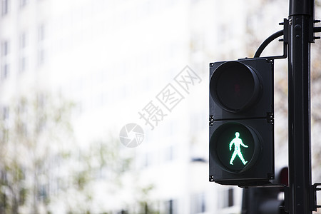 绿色交通灯红绿灯运输都市标志安全信号风光行人指导绿灯图片