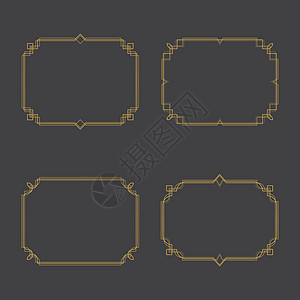 边框矢量图设计装饰品问候婚礼角落标签卡片边界邀请函证书奢华背景图片