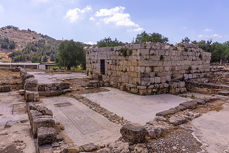 在Samaria定居点考古公园挖掘的土石旅游圣经假期旅行发掘废墟历史考古学图片