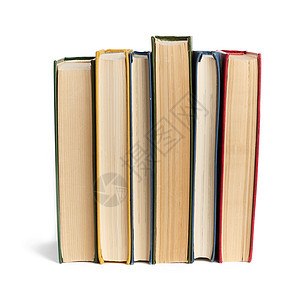 各种书库的堆叠 在白色背景上孤立项目教科书知识学校图书馆学习字典精装团体文学大学图片