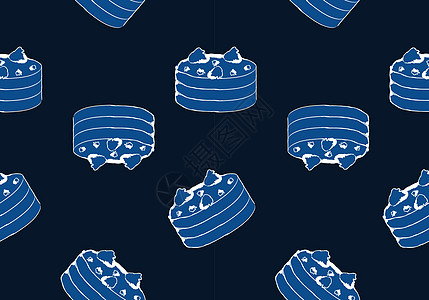 Cake 无缝蛋糕模式背景 蓝调图像背景图片