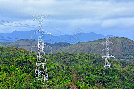 高高架电塔和电线导体金属储备工程地质旅游场地旅行图片