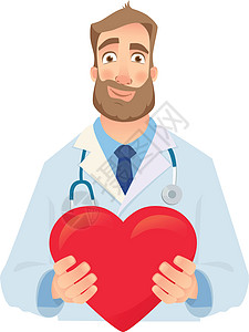 持有红心的医生男人心脏病学健康质量生活心血管医疗标志手术世界图片