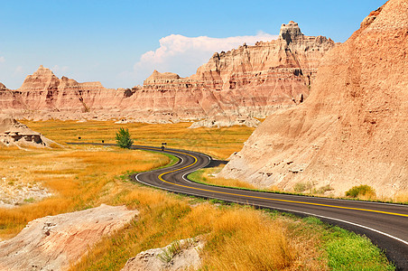 荒地国家公园公路沙漠荒地干旱旱地风景砂岩旅行水平崎岖图片