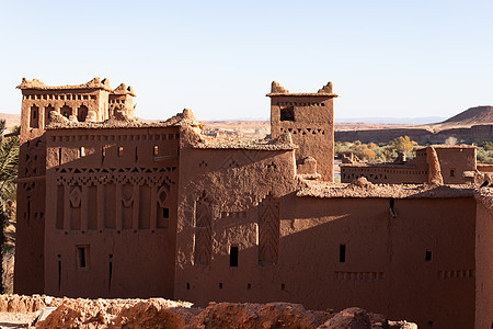 摩洛哥 古老的堡垒 Unesco遗产遗址旅馆地标木头遗产古堡旅行游客大篷车日落权力图片