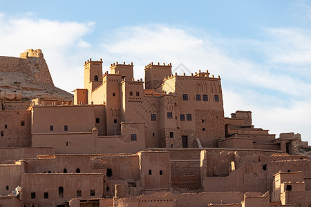 摩洛哥 古老的堡垒 Unesco遗产遗址全景权力旅行遗产旅馆游客沙漠木头角斗士古堡图片