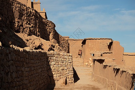 摩洛哥的狭小小小巷道 Unesco遗产遗址图片