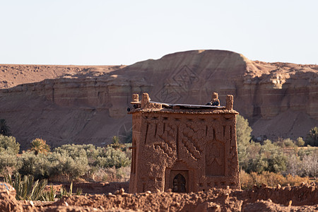 摩洛哥 古老的堡垒 Unesco遗产遗址商队权力游客沙漠旅馆大篷车遗产地标旅行木头图片