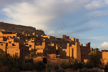 摩洛哥 古老的堡垒 Unesco遗产遗址沙漠游客历史城堡地标全景木头旅行大篷车角斗士图片