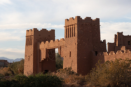 摩洛哥 古老的堡垒 Unesco遗产遗址角斗士地标大篷车全景古堡权力商队遗产沙漠木头图片