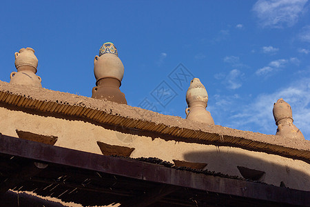 摩洛哥 古老的堡垒 Unesco遗产遗址木头游戏大篷车商队日落游客全景城堡古堡沙漠图片