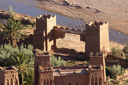 摩洛哥 古老的堡垒 Unesco遗产遗址商队古堡旅馆历史大篷车沙漠遗产城堡角斗士木头图片