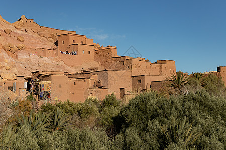 摩洛哥 古老的堡垒 Unesco遗产遗址遗产旅行游客大篷车权力商队全景城堡古堡沙漠图片