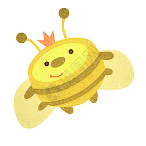 手绘蜜蜂动物组装  蜜蜂蜂蜜翅膀手绘插图花粉孩子绘画昆虫背景