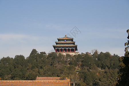昆明龙门中国北京  2016年11月1日 中国北京花园寺庙佛教徒建筑历史性蓝色历史旅行风景公园背景