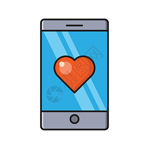浪漫爱情互联网屏幕电话手机按钮网络技术社会插图图片