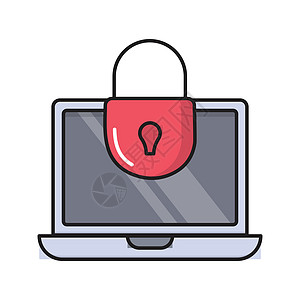 保护笔记本电脑钥匙隐私互联网挂锁商业网络技术安全图片