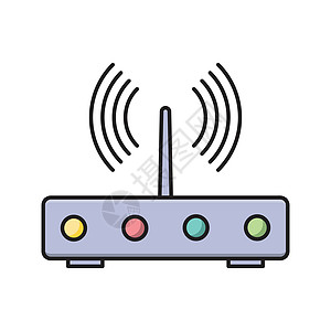 调制解答器界面网络宽带上网图标港口信号白色团体办公室图片