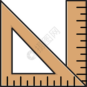 标尺测量厘米白色插图绘画统治者工具三角板乐器三角形图片