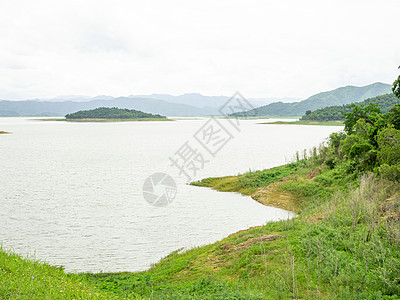 泰国大坝水库的景观图 景象图片
