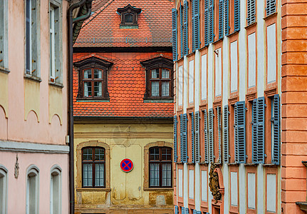 德国老城 欧洲旅行建筑学石头住宅历史性历史地标街道房子村庄窗户图片