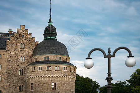 斯堪的纳维亚州瑞典奥雷布罗古老中世纪城堡历史石头城市旅行蓝色地标天空历史性建筑旅游图片