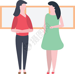 女性女士女孩男人工作雇员人士插图商务套装商业背景图片