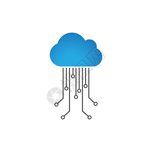 云云计算矢量图标全世界商业电话编程下载互联网安全同步插图技术图片