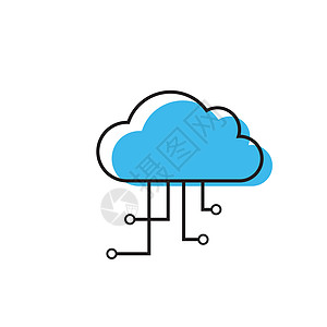云云计算矢量图标商业同步贮存安全技术数据托管世界下载服务器图片