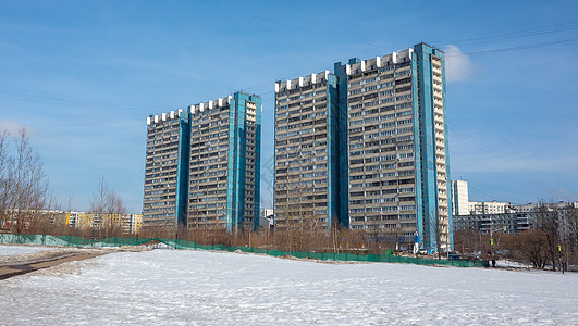 俄罗斯首都的目光市中心建筑学蓝色阳台窗户商业不动产公寓框架玻璃图片