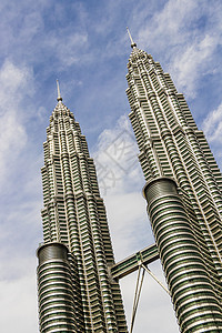 马来西亚吉隆坡的Petronas双塔吸引力景观摩天大楼场景天空建筑学旅行瓜拉市中心蓝色图片