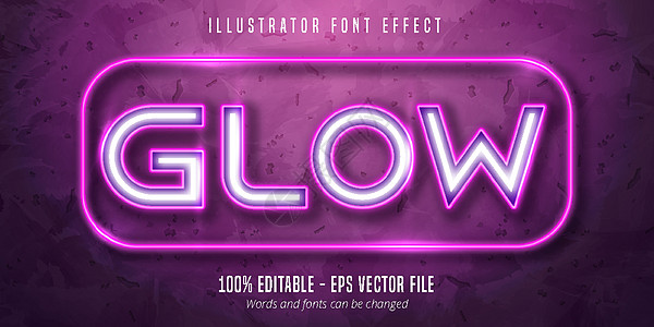 可编辑字体效果的 Neon 亮光标志样式阴影展示辉光拉伸风格艺术字母文本3d款式图片